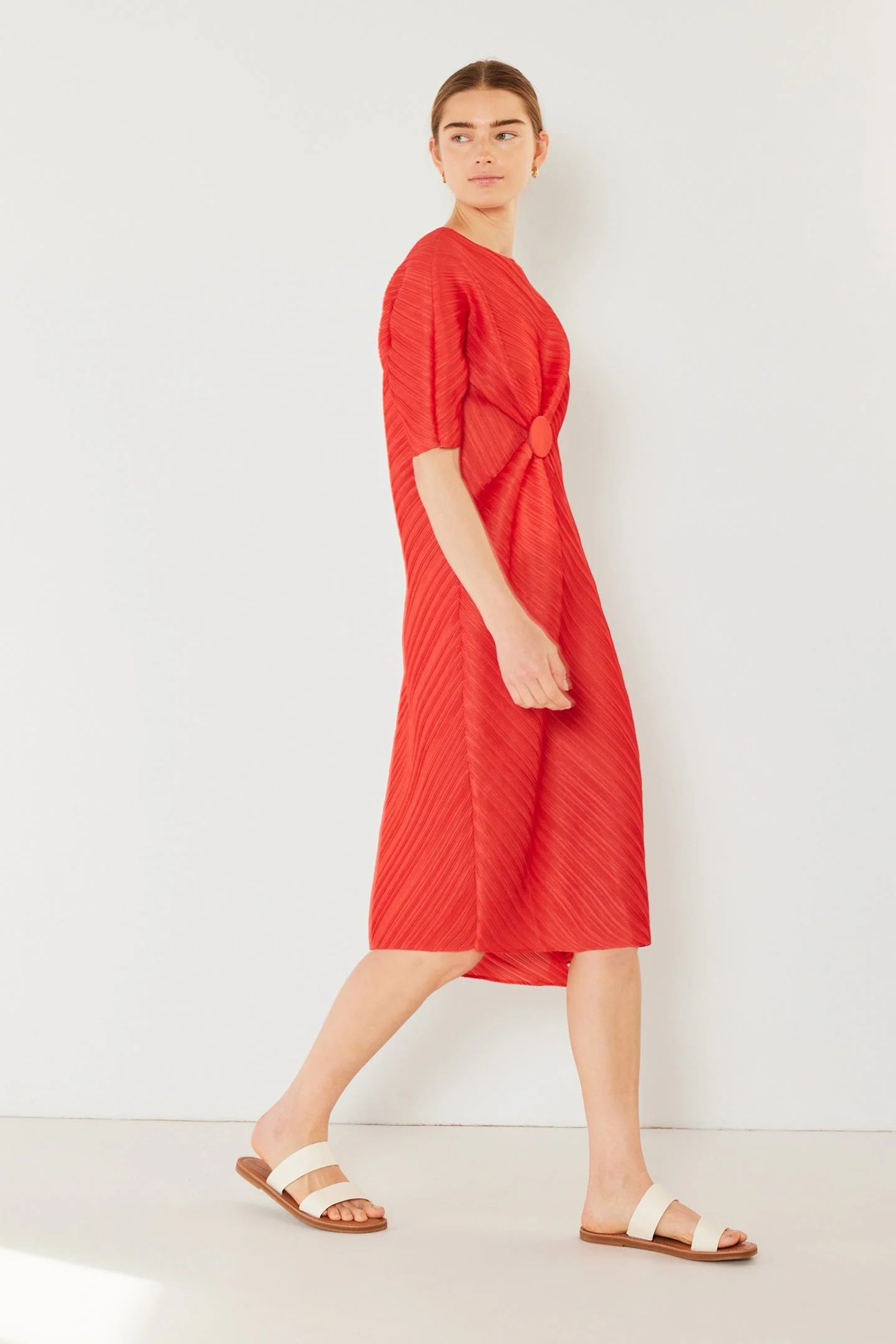 Marina West D03BT Pleated Dolman Sleeve Dress - Image 5