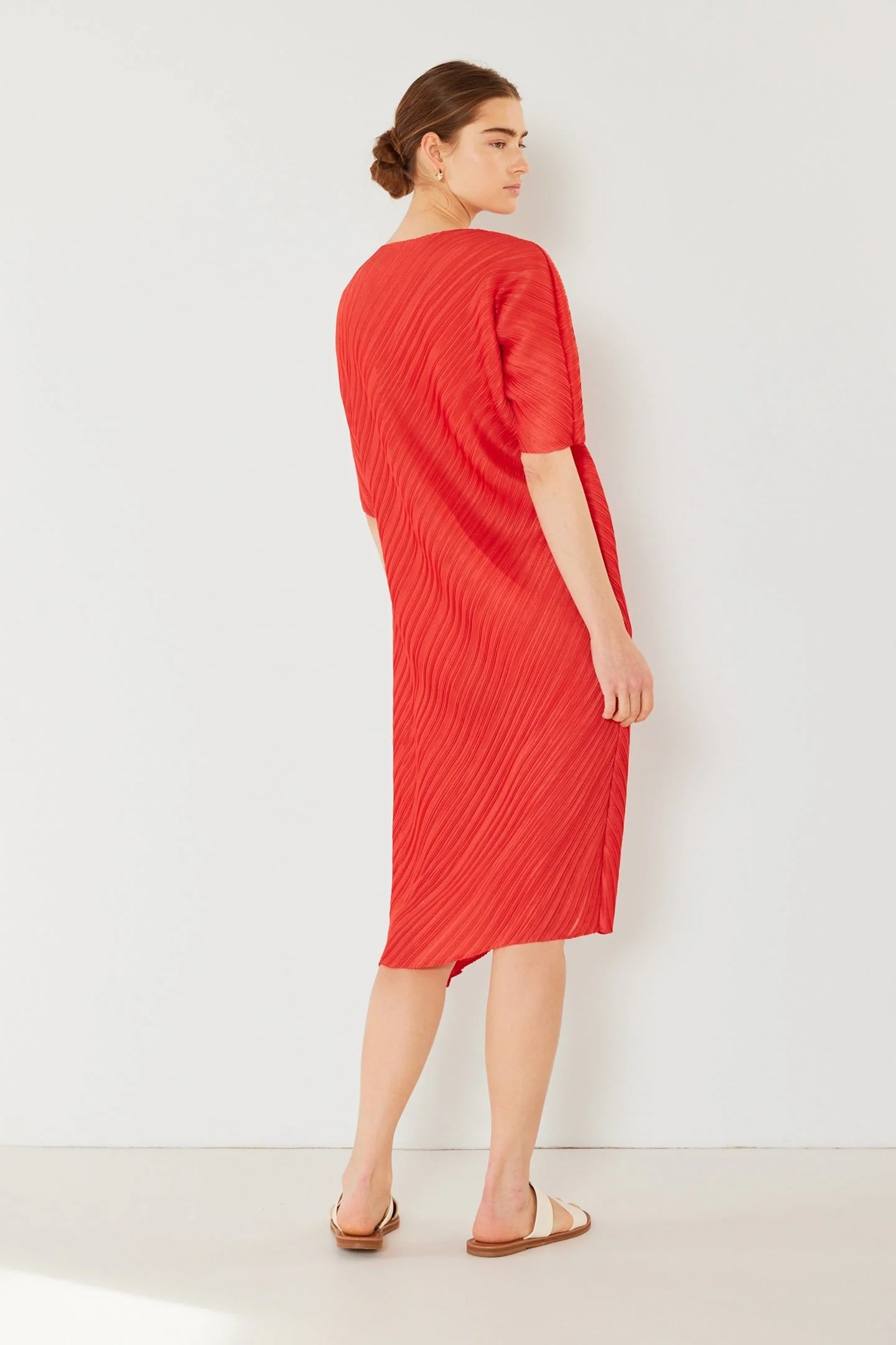 Marina West D03BT Pleated Dolman Sleeve Dress - Image 6