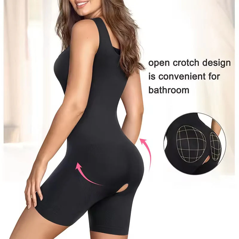 Plus Size Camisole Shapewear Bodysuit – Tummy Control Butt Lift Breast Support Open-Crotch Body Shaper for Women - Image 4