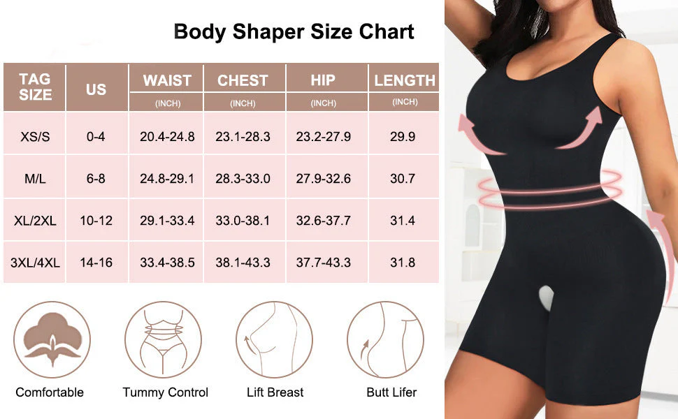 Plus Size Camisole Shapewear Bodysuit – Tummy Control Butt Lift Breast Support Open-Crotch Body Shaper for Women - Image 7