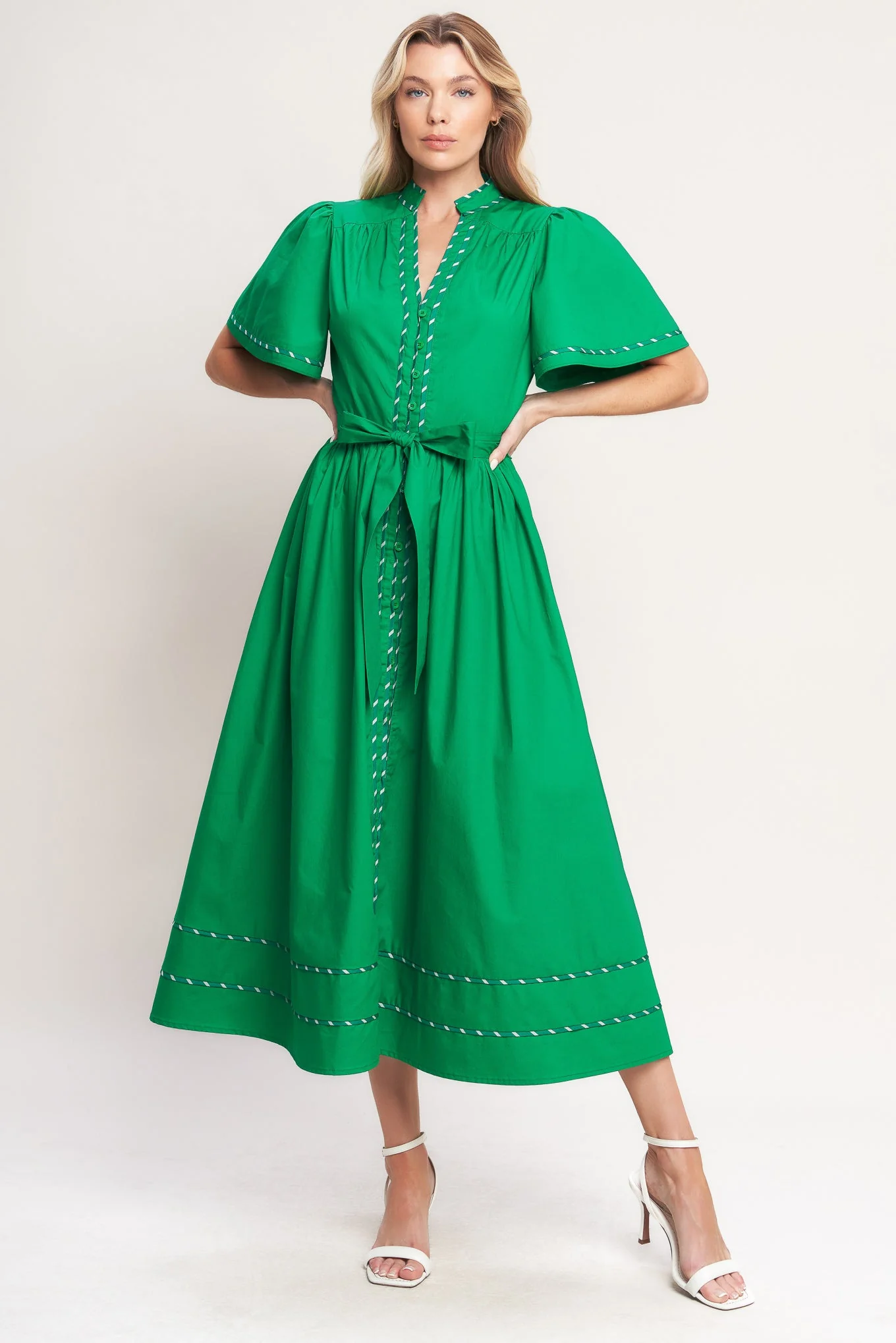 Resort Escape Woven Midi Dress - Image 10