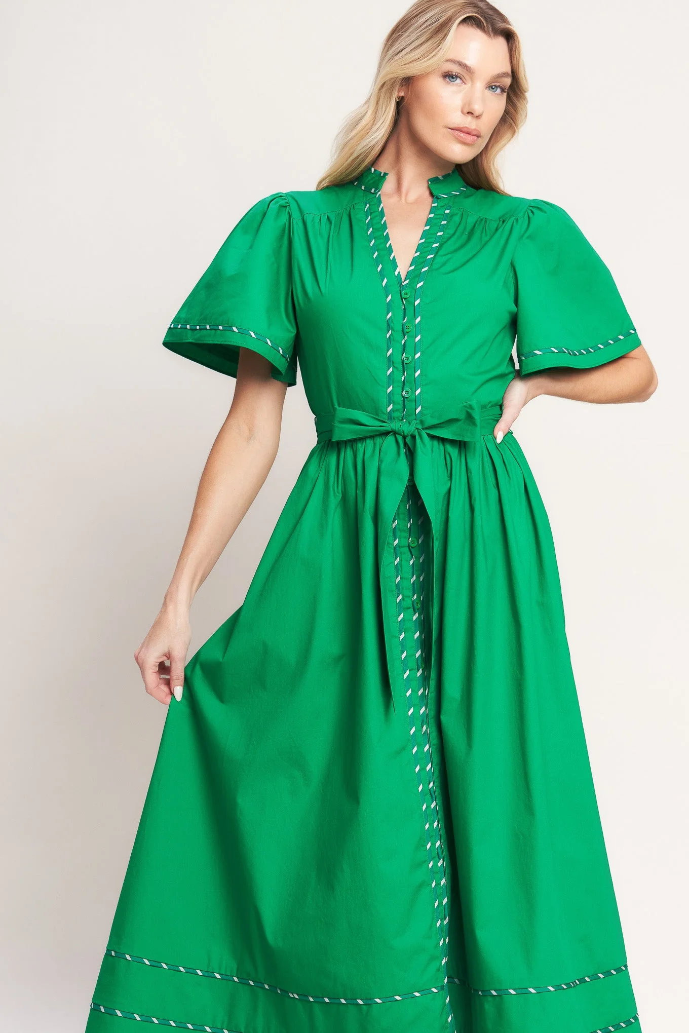 Resort Escape Woven Midi Dress - Image 11