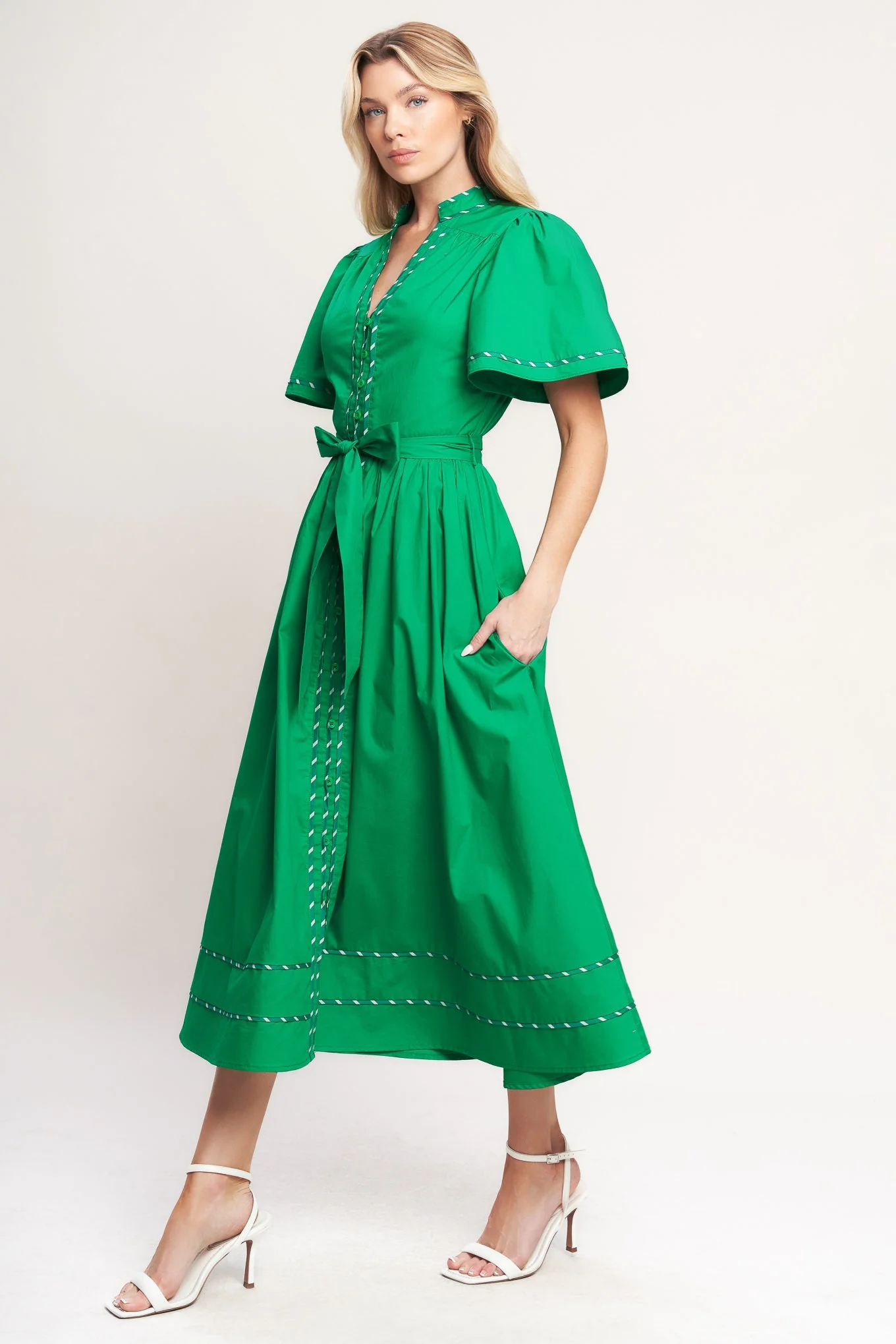 Resort Escape Woven Midi Dress - Image 2