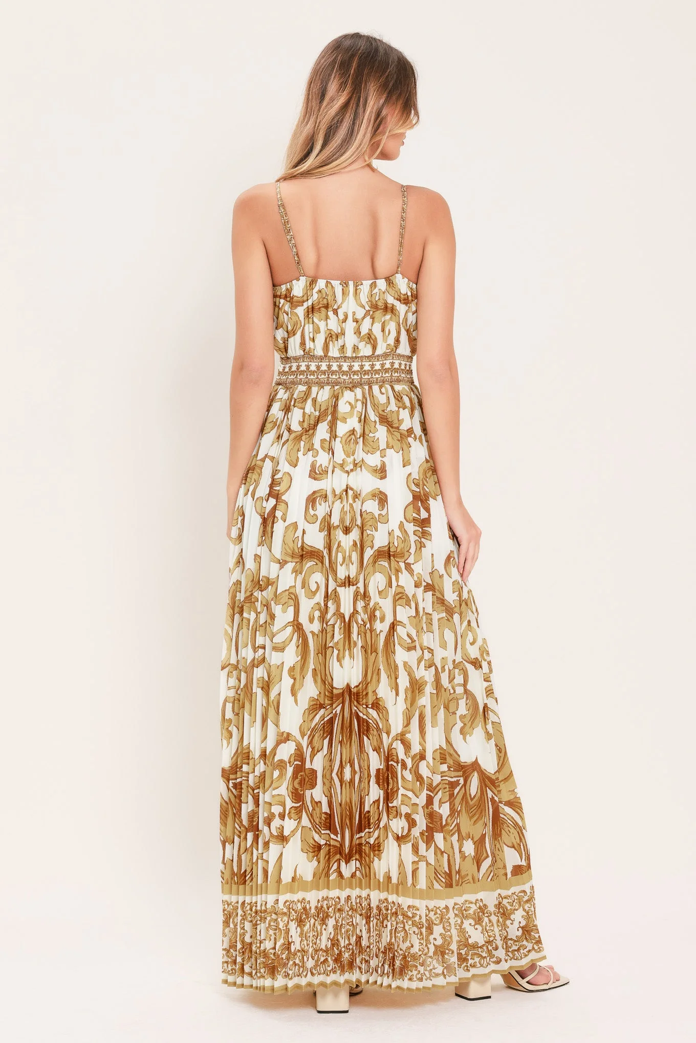 Royal Garden Woven Maxi Dress - Image 7