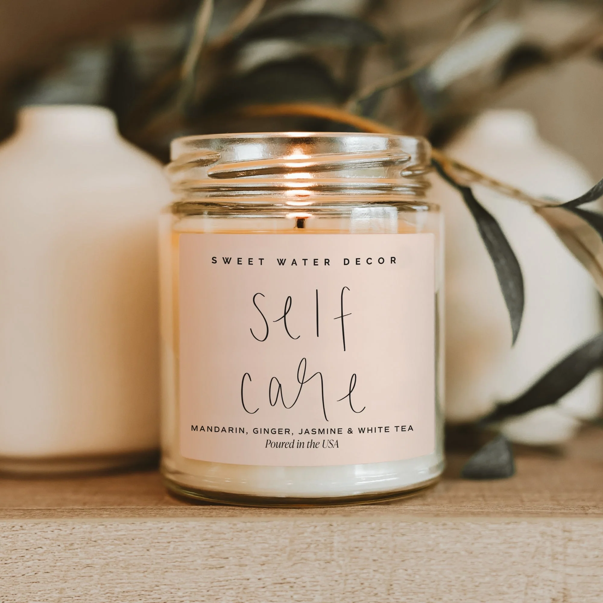 Self Care Soy Candle - Clear Jar - 9 oz - Image 2