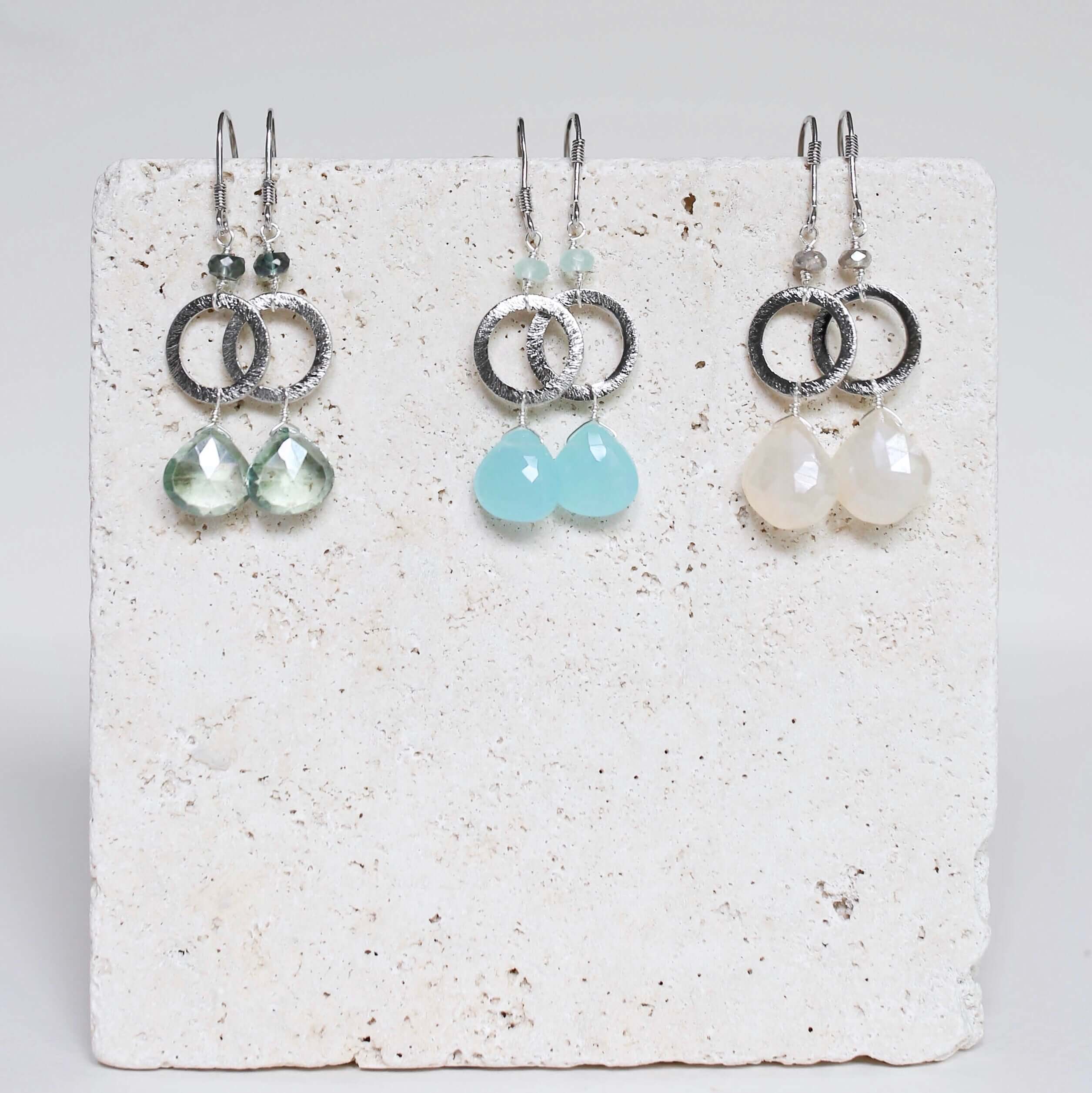 The Airie Earring - White Chalcedony Gold - Image 6