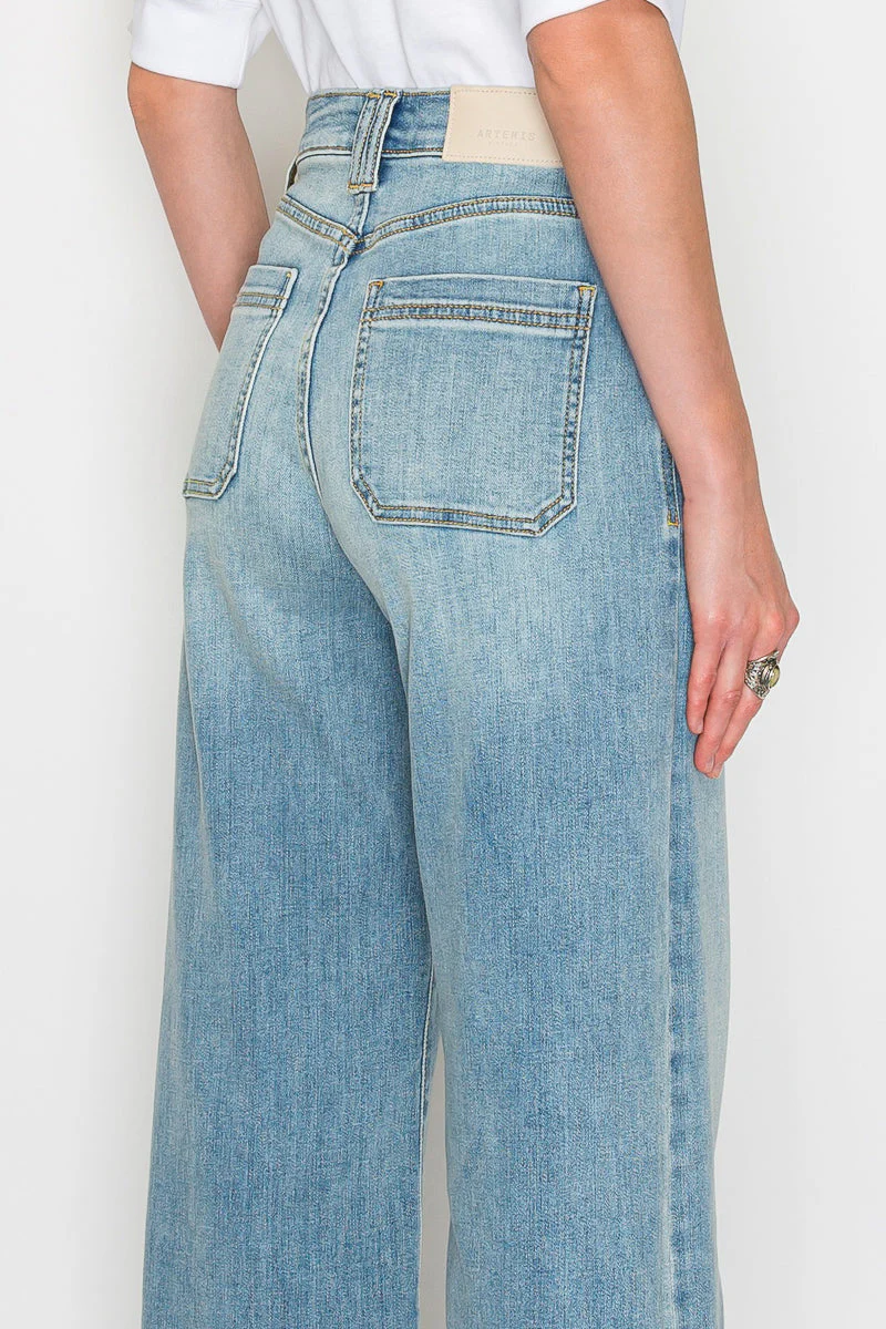 Tummy Control High Rise A-wide Leg Fit Jeans - Image 6