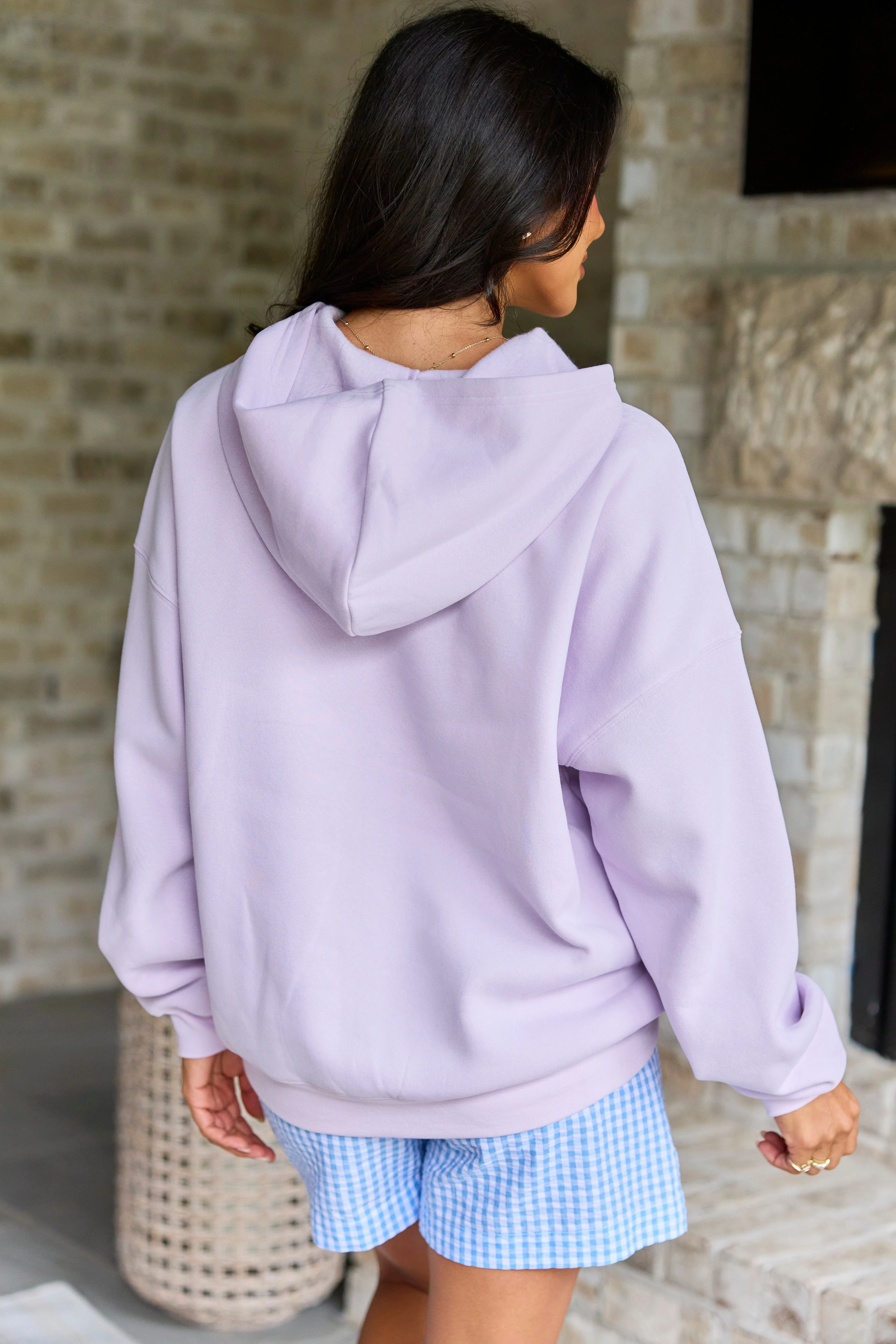 USA Lace Print Purple Graphic Hoodie - Image 4